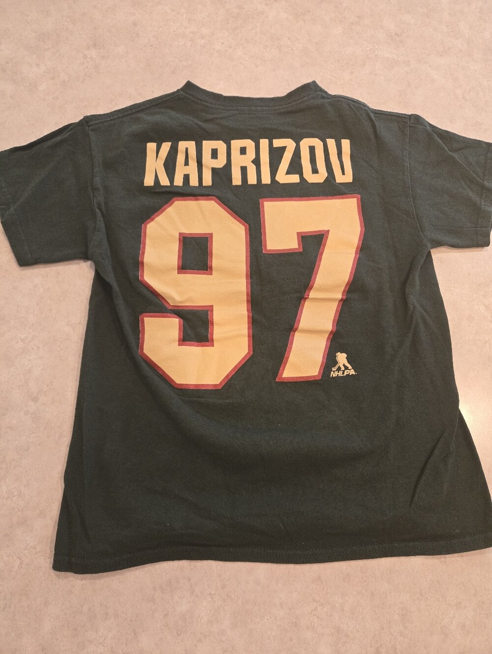 Kirill Kaprizov - Minnesota Wild Youth T-shirt. Size Medium.
